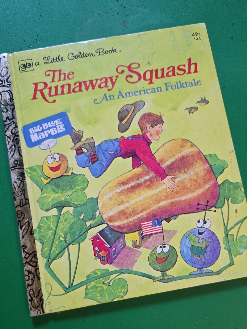 1975 Vintage Little Golden Book The Runaway Squash